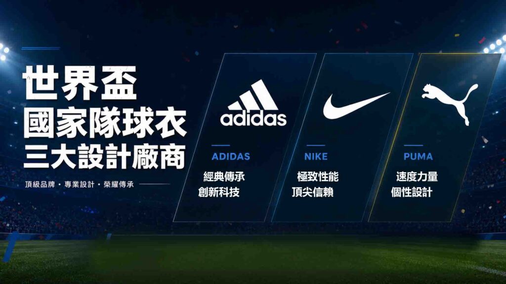 世界盃國家隊球衣球衣的設計廠商