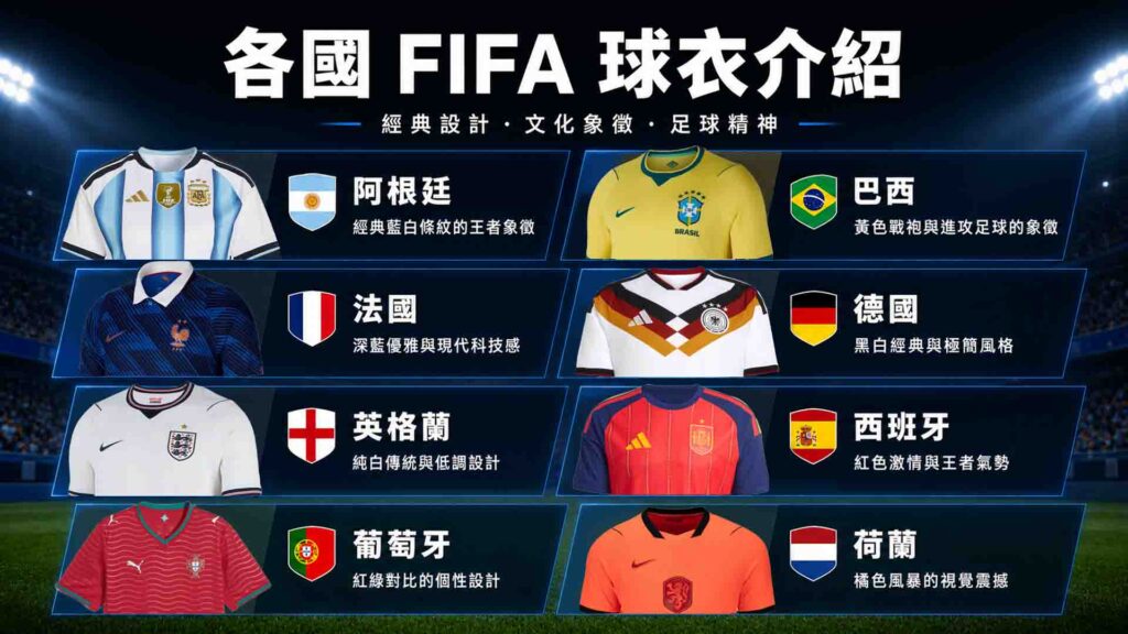 各國FIFA球衣的介紹