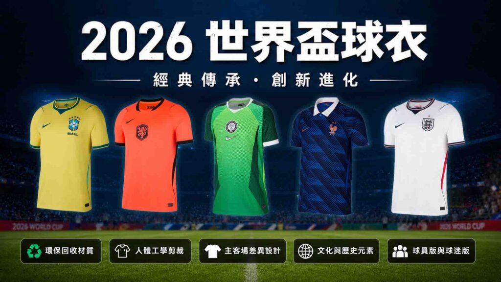 2026世足球衣搶先看:最新設計與FIFA球衣差異一次懂